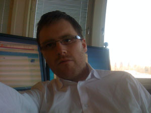 Me (Runar Buvik) on the computer.